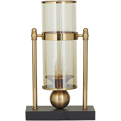 CosmoLiving by Cosmopolitan Pillar Hurricane Candle Holder Table Decor 2-piece Set