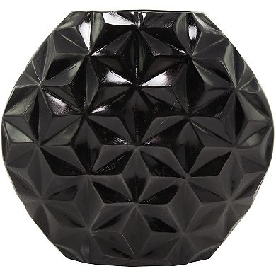 CosmoLiving by Cosmopolitan Round Faceted Decorative Vase Table Decor
