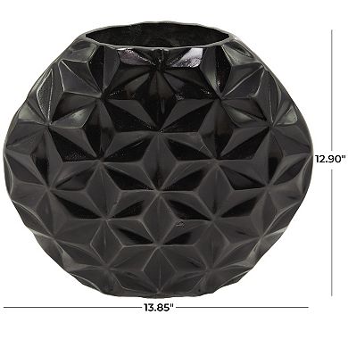 CosmoLiving by Cosmopolitan Round Faceted Decorative Vase Table Decor