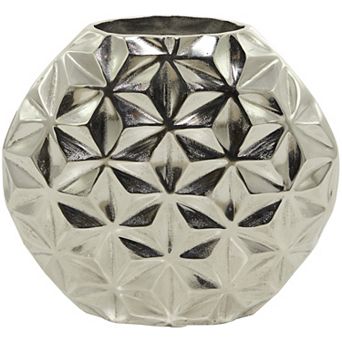 CosmoLiving by Cosmopolitan Round Faceted Decorative Vase Table Decor