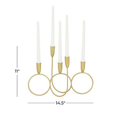 CosmoLiving by Cosmopolitan Circle Candelabra Table Decor