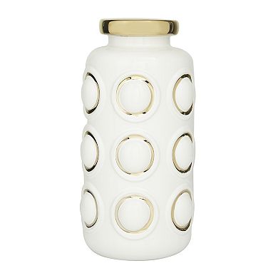 CosmoLiving by Cosmopolitan Circle Gold Finish Decorative Vase Table Decor