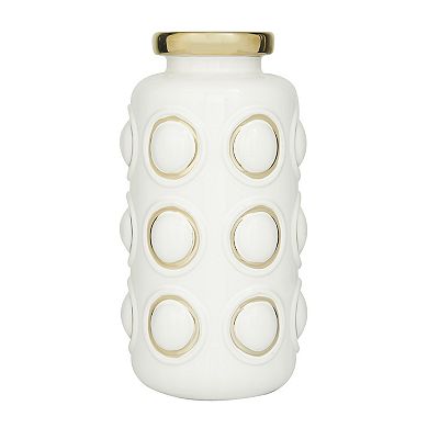 CosmoLiving by Cosmopolitan Circle Gold Finish Decorative Vase Table Decor