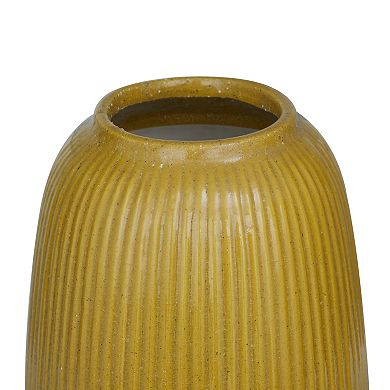 CosmoLiving by Cosmopolitan Ribbed Textured Vase Floor Decor 2-piece Set