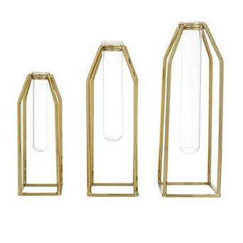 CosmoLiving by Cosmopolitan Test Tube Decorative Vase Table Decor 3 pc Set
