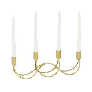 CosmoLiving by Cosmopolitan Scalloped 4-Opening Candelabra Table Decor