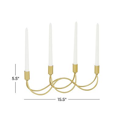 CosmoLiving by Cosmopolitan Scalloped 4-Opening Candelabra Table Decor