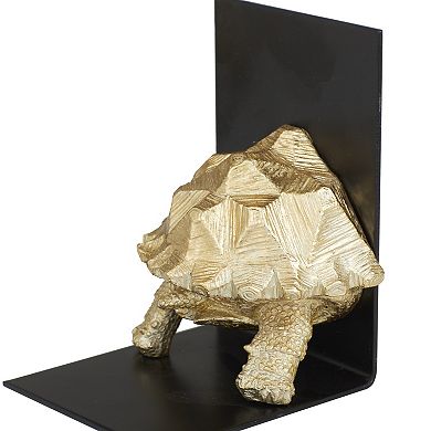 CosmoLiving by Cosmopolitan Metallic Turtle Bookend Table Decor 2-piece Set