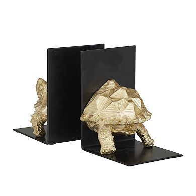 CosmoLiving by Cosmopolitan Metallic Turtle Bookend Table Decor 2-piece Set