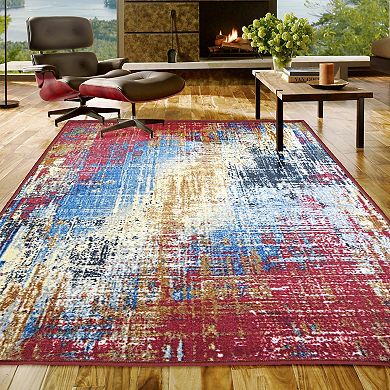 SUPERIOR Arona Non-Slip Abstract Indoor Area Rug