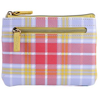 Julia Buxton Summer Plaid RFID-Blocking Large ID Coin Case