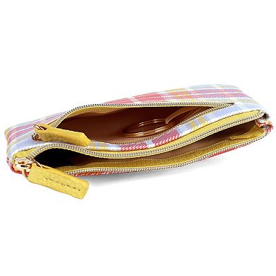 Julia Buxton Summer Plaid RFID-Blocking Large ID Coin Case