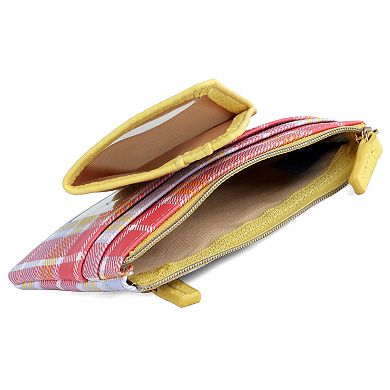 Julia Buxton Summer Plaid RFID-Blocking Large ID Coin Case