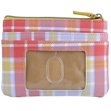 Julia Buxton Summer Plaid RFID-Blocking Large ID Coin Case