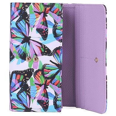 Buxton Women’s Butterfly Wallet – RFID Blocking, Faux Leather, Compact Design