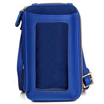 Julia Buxton Solid Pebble Everywhere RFID-Blocking Crossbody Wallet