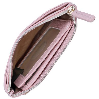 Julia Buxton Solid Pebble RFID-Blocking Large ID Coin Case