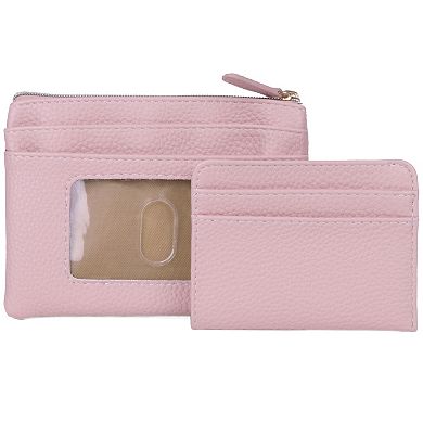 Julia Buxton Solid Pebble RFID-Blocking Large ID Coin Case