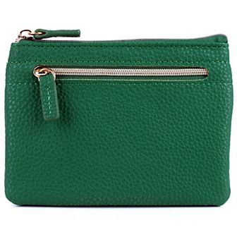 Julia Buxton Solid Pebble RFID-Blocking Large ID Coin Case