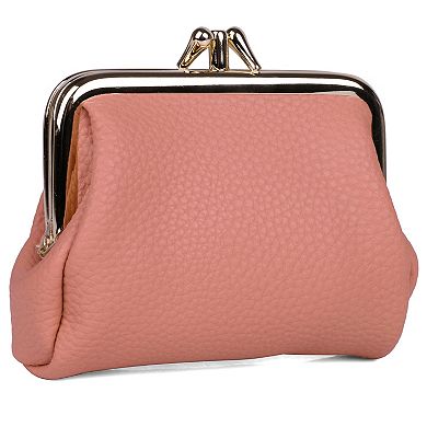 Julia Buxton Solid Pebble RFID-Blocking Triple Frame Wallet