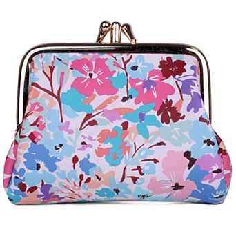 Julia Buxton Solid Pebble RFID-Blocking Triple Frame Wallet