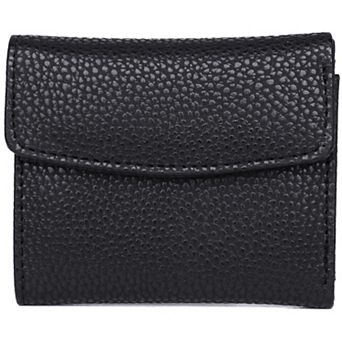 Julia Buxton Solid Pebble RFID-Blocking Mini Trifold Wallet