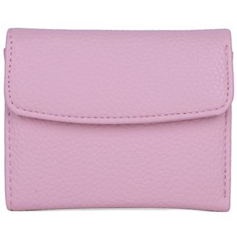 Julia Buxton Solid Pebble RFID-Blocking Mini Trifold Wallet