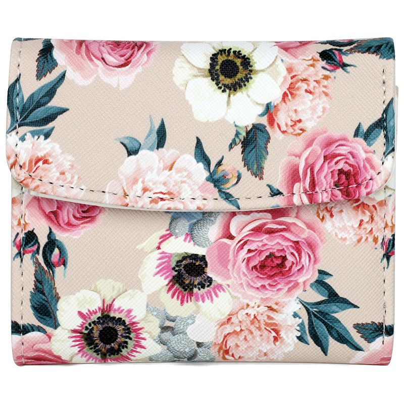 Julia Buxton Solid Pebble RFID-Blocking Mini Trifold Wallet, Debutane