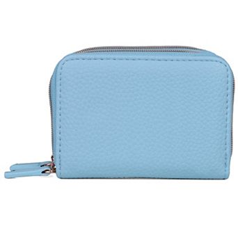 Julia Buxton Solid Pebble RFID-Blocking Mini Trifold Wallet