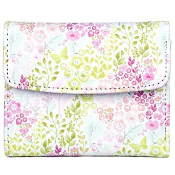 Julia Buxton Solid Pebble RFID-Blocking Mini Trifold Wallet