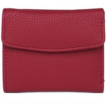 Julia Buxton Solid Pebble RFID-Blocking Mini Trifold Wallet