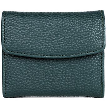 Julia Buxton Solid Pebble RFID-Blocking Mini Trifold Wallet