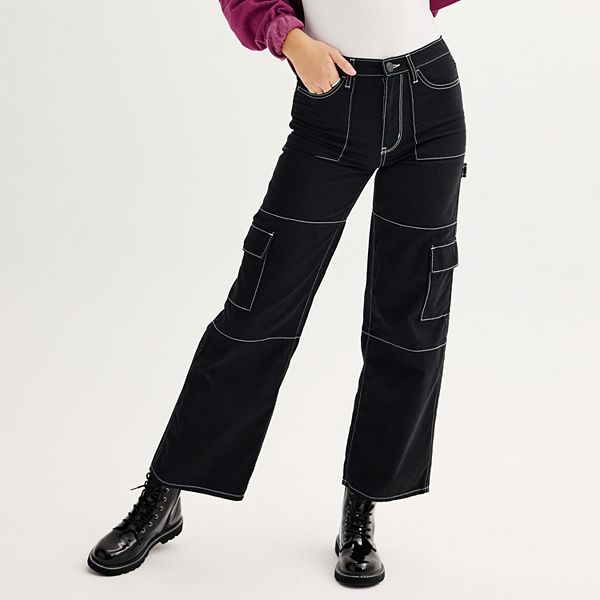 Juniors' SO® High-Rise Wide Leg Cargo Pants