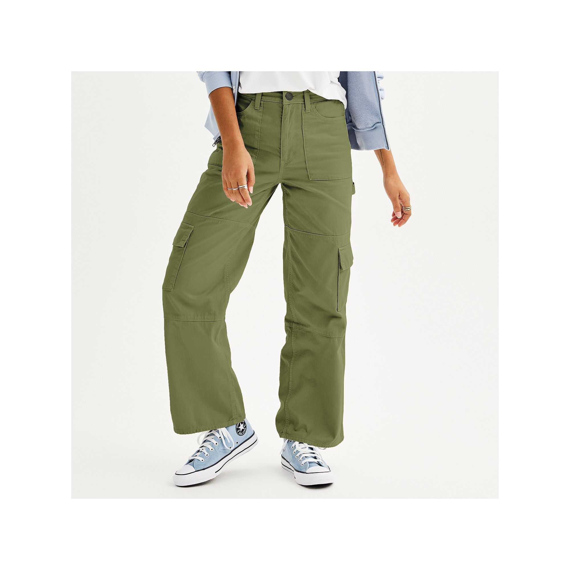 Juniors SO® High-Rise Wide Leg Cargo Pants, Womens, Size: Large Short, D
