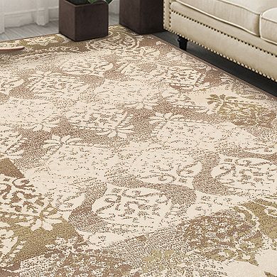 SUPERIOR Mystique Modern Damask Indoor Area Rug