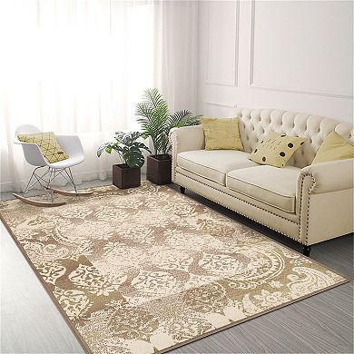 SUPERIOR Mystique Modern Damask Indoor Area Rug