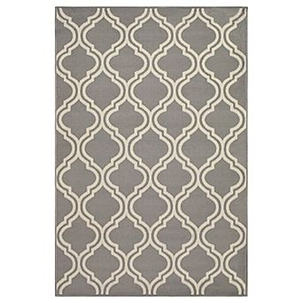 SUPERIOR Contemporary Double Trellis Indoor Area Rug