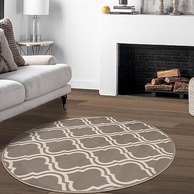 SUPERIOR Contemporary Double Trellis Indoor Area Rug