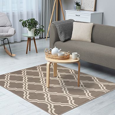 SUPERIOR Contemporary Double Trellis Indoor Area Rug