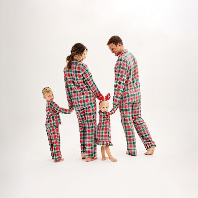 Toddler Girl Jammies For Your Families® Merry & Bright Plaid Nightgown & Doll Pajama Gown Set