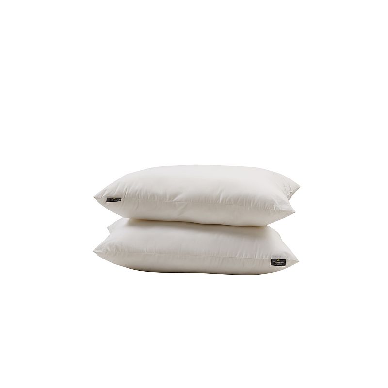 Farm To Home Organic Cotton Down Alternative Set of 2 Pillows, White, King