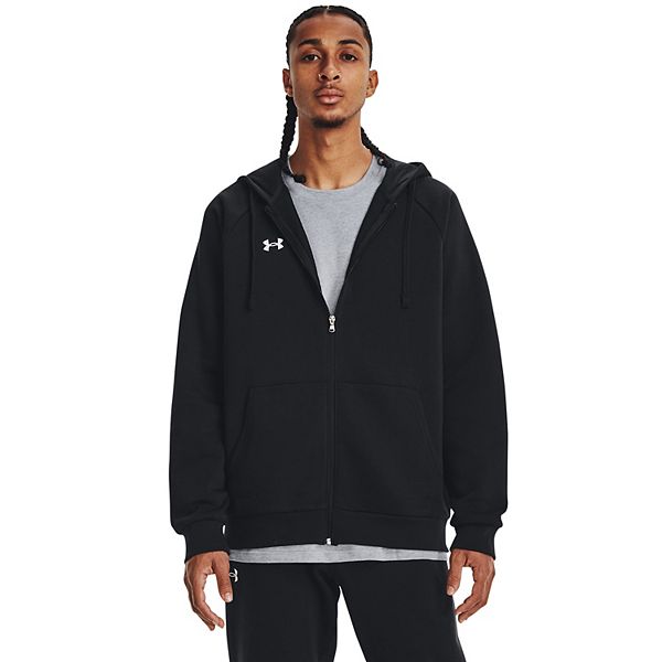 Men's Under Armour Rival Fleece Full-Zip Hoodie - Black (L)