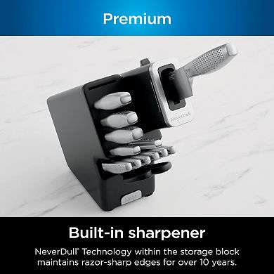 Ninja Foodi NeverDull Premium 14-pc. Stainless Knife System with Built-in Sharpener