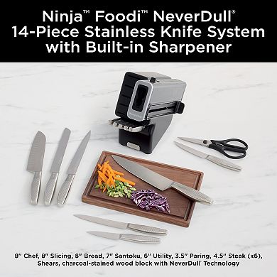 Ninja Foodi NeverDull Premium 14-pc. Stainless Knife System with Built-in Sharpener