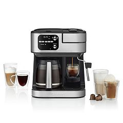 Cyetus Black Espresso Machine for At Home Use With Milk Steam Frother Wand  And Electric Coffee Bean Grinder With Removable Stainless Steel Bowl