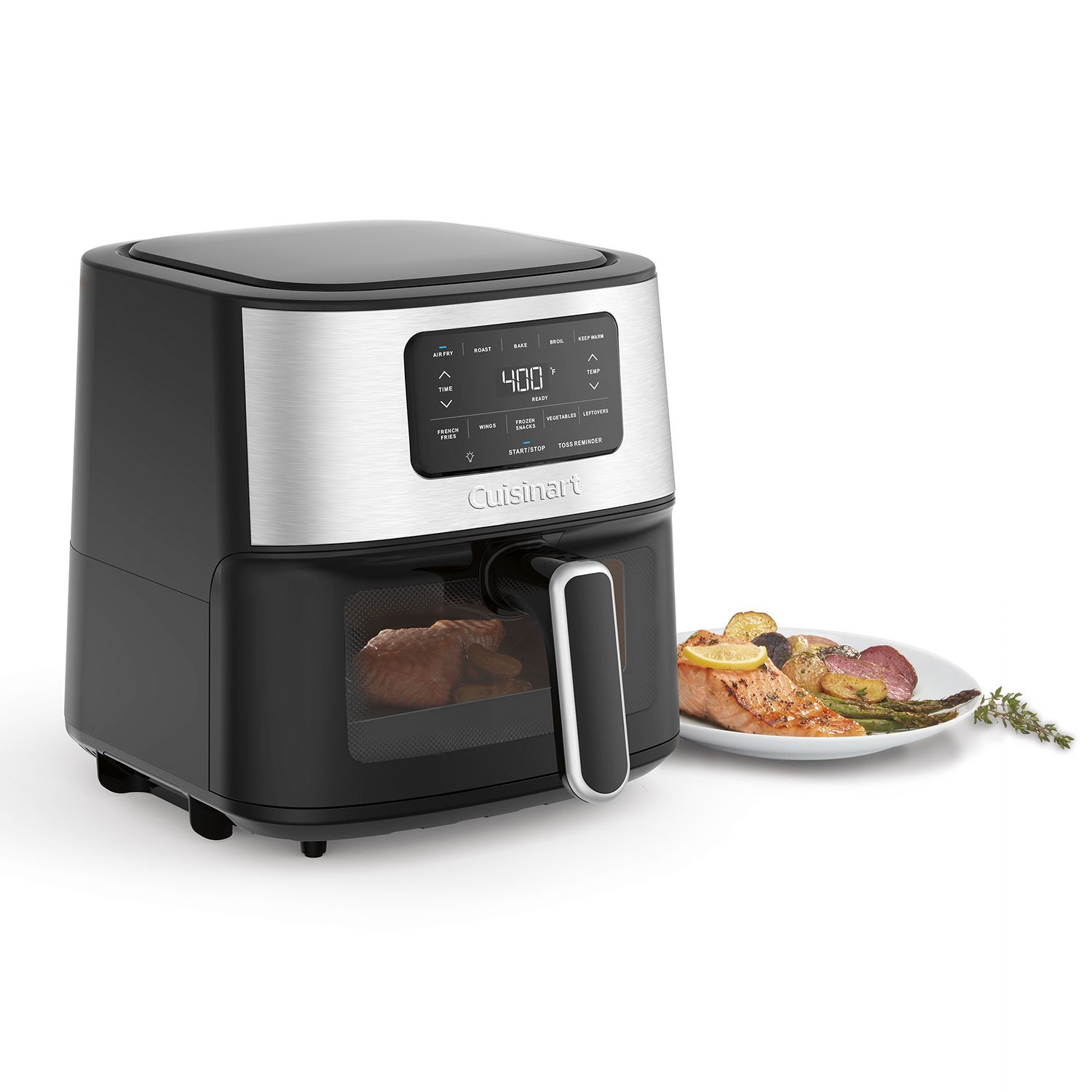 West Bend 10-Qt. Double Up Air Fryer with 15 Presets & Easy-View Windows, Black