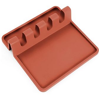 Zulay Kitchen Silicone Utensil Rest with Drip Pad for Multiple Utensils