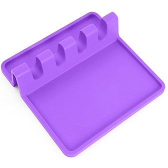 Zulay Kitchen Silicone Utensil Rest with Drip Pad for Multiple Utensils