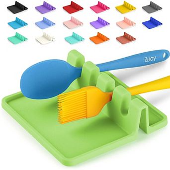 Zulay Kitchen Silicone Utensil Rest with Drip Pad for Multiple Utensils