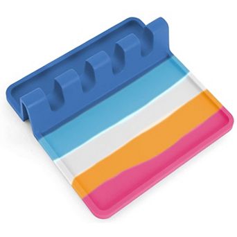 Zulay Kitchen Silicone Utensil Rest with Drip Pad for Multiple Utensils